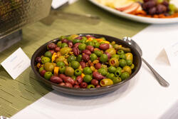 tray of marinated olives provided by RISD caters